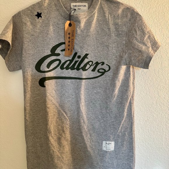 The Editor T-shirt Small, Grey, Italian Fashion brand NWT - Picture 3 of 9